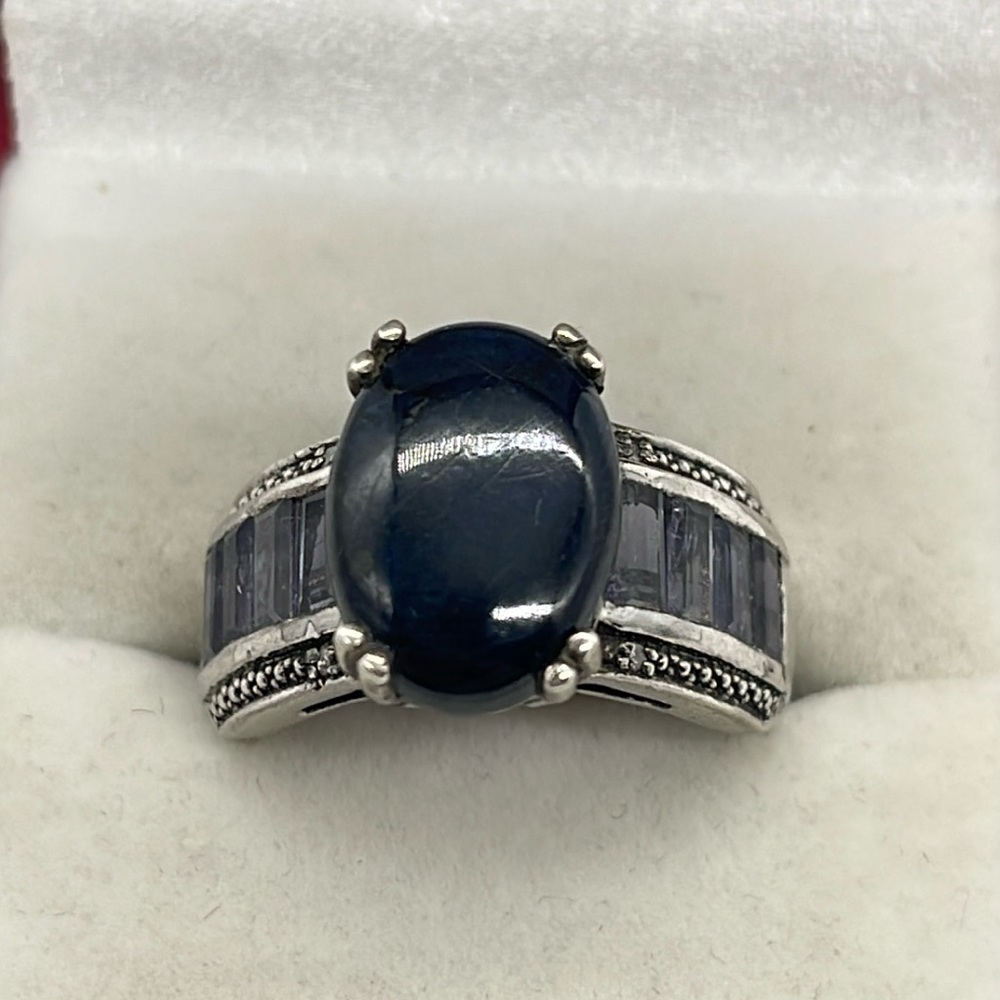 STS 925 Black Stone Ring